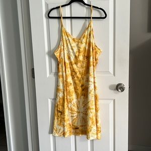 Yellow tie dyed sundress SHEIN!